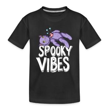 Poupée vaudou chat Halloween Design - T-shirt bio Premium Enfant - noir - Devant