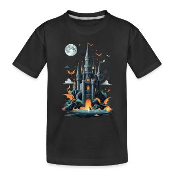 Spooky Haunted Castle Magical Haunted Castle - Kids' Premium Organic T-Shirt - black - Front
