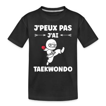 taekwondo - T-shirt bio Premium Enfant - noir - Devant