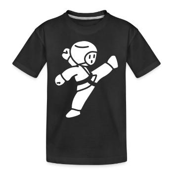 Taekwondo - Kinder Premium Bio T-Shirt - Schwarz - Vorne