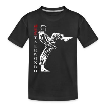 Taekwondo - Kinder Premium Bio T-Shirt - Schwarz - Vorne