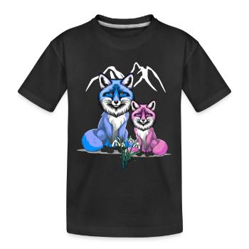 renard renards enfant enfants - T-shirt bio Premium Enfant - noir - Devant