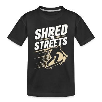 Skater Life: Downhill Longboarding Und Street - Kinder Premium Bio T-Shirt - Schwarz - Vorne