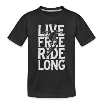 Skater Life: Downhill Longboarding Und Street - Kinder Premium Bio T-Shirt - Schwarz - Vorne