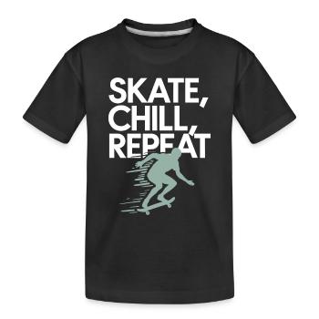 Skater Life: Downhill Longboarding Und Street - Kinder Premium Bio T-Shirt - Schwarz - Vorne