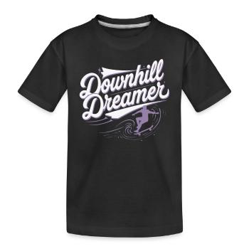Skater Life: Downhill Longboarding Und Street - Kinder Premium Bio T-Shirt - Schwarz - Vorne