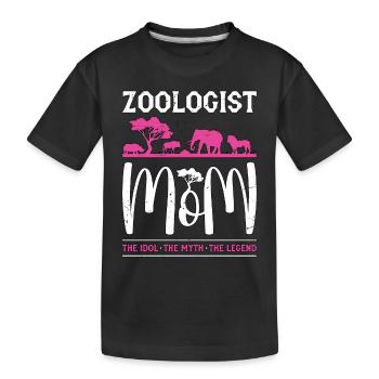 Zoologiste Maman L’idole Le mythe L’ornithologue - T-shirt bio Premium Enfant - noir - Devant