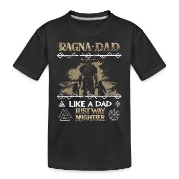 RAGNA-DAD Vikings avec enfants pour la fête des pères - T-shirt bio Premium Enfant - noir - Devant