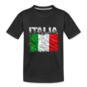 Italy - Kids' Premium Organic T-Shirt - black - Front