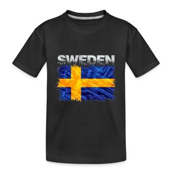Suède - T-shirt bio Premium Enfant - noir - Devant