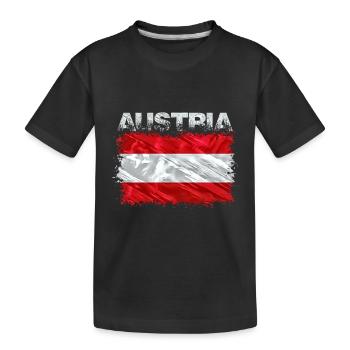 Austria - Kids' Premium Organic T-Shirt - black - Front