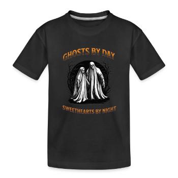Ghosts by day sweethearts by night - Kids' Premium Organic T-Shirt - black - Front
