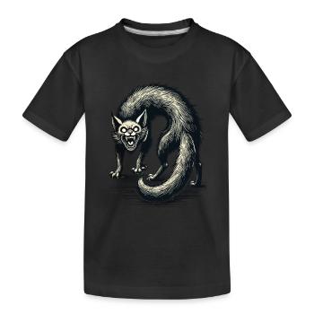 Terrible Chat Sorcière Chat d’horreur effrayant - T-shirt bio Premium Enfant - noir - Devant