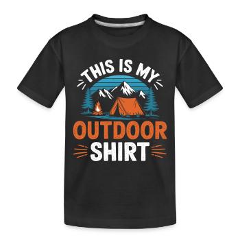 C’est mon Shirt Camping OUTDOOR - T-shirt bio Premium Enfant - noir - Devant