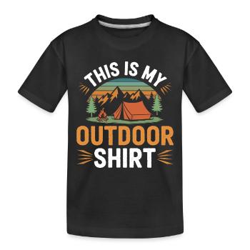 C’est mon Shirt Camping OUTDOOR - T-shirt bio Premium Enfant - noir - Devant