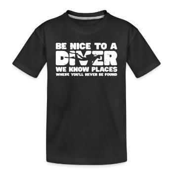 Scuba Diving Diver - Kinder Premium Bio T-Shirt - Schwarz - Vorne