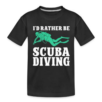 Scuba Diving Diver - Kinder Premium Bio T-Shirt - Schwarz - Vorne