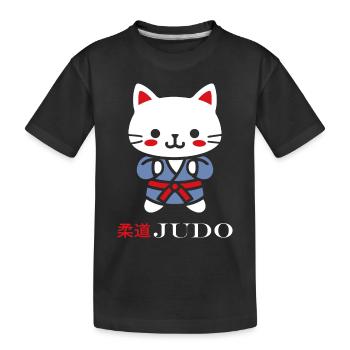 Judo - Kinder Premium Bio T-Shirt - Schwarz - Vorne