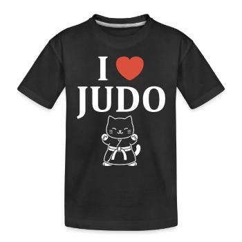 Judo - Kinder Premium Bio T-Shirt - Schwarz - Vorne