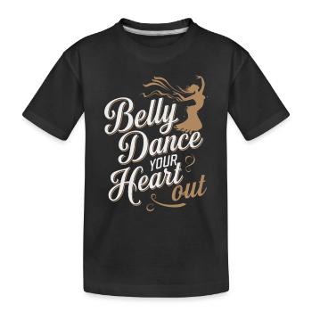 Rhythmische Bewegungen im Orientalischen Tanz: - Kinder Premium Bio T-Shirt - Schwarz - Vorne