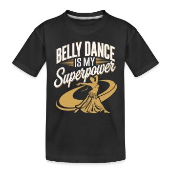 Rhythmische Bewegungen im Orientalischen Tanz: - Kinder Premium Bio T-Shirt - Schwarz - Vorne