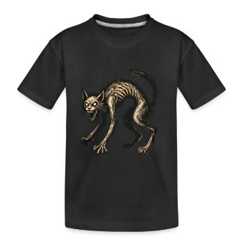 Magische Hexenkatze Entsetzliche Horror Katze - Kinder Premium Bio T-Shirt - Schwarz - Vorne