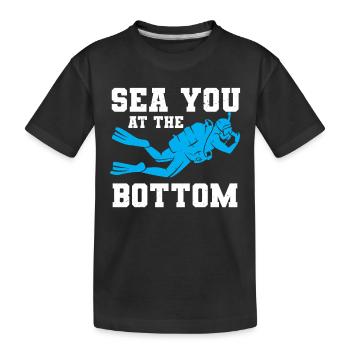 Scuba Diving Diver - Kinder Premium Bio T-Shirt - Schwarz - Vorne