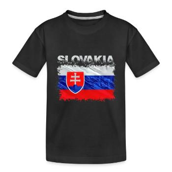 Slovakia - Kids' Premium Organic T-Shirt - black - Front