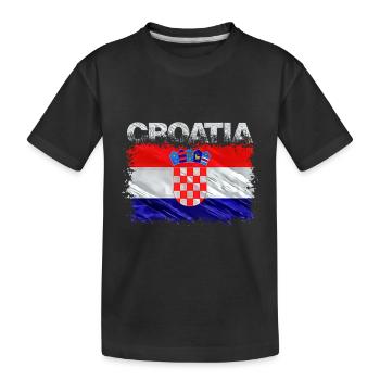 Kroatien - Kinder Premium Bio T-Shirt - Schwarz - Vorne