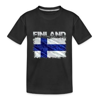 Finlande - T-shirt bio Premium Enfant - noir - Devant