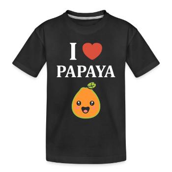 Papaya - Kinder Premium Bio T-Shirt - Schwarz - Vorne