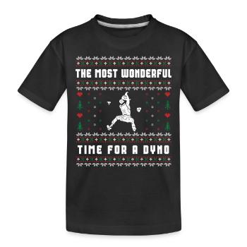 Klettern Hässlicher Weihnachtspullover - Kinder Premium Bio T-Shirt - Schwarz - Vorne