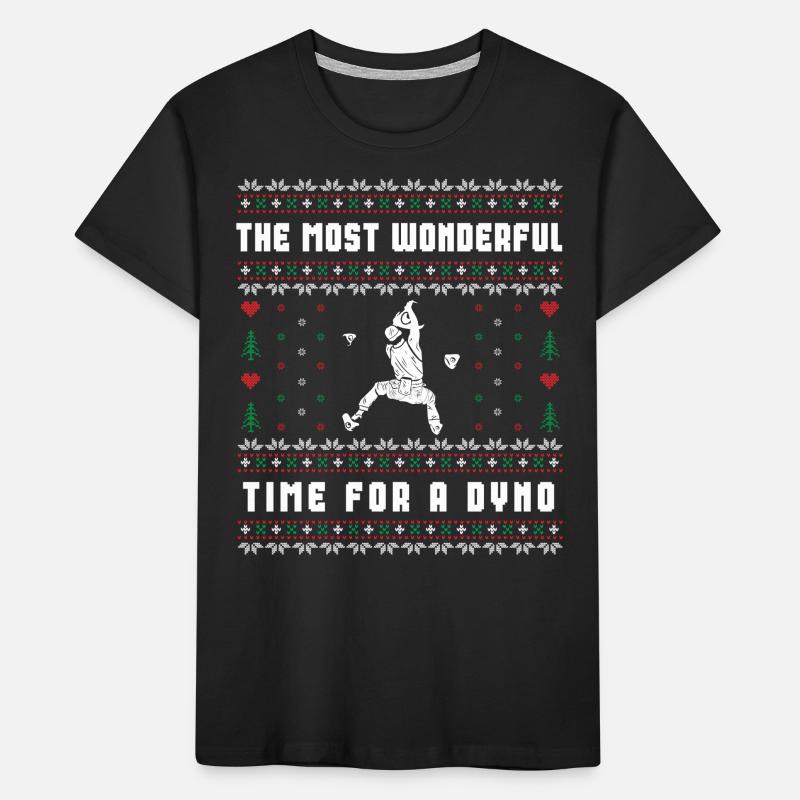 Klettern Hässlicher Weihnachtspullover Kinder Premium Bio T-Shirt