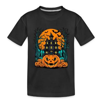 Spooky Haunted House Spooky Haunted Villa - Kids' Premium Organic T-Shirt - black - Front