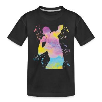 Lanceur de poids Colorsplash Lancer de poids - T-shirt bio Premium Enfant - noir - Devant