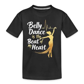 Rhythmische Bewegungen im Orientalischen Tanz: - Kinder Premium Bio T-Shirt - Schwarz - Vorne