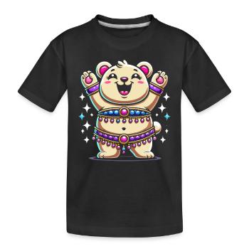 Rhythmische Bewegungen im Orientalischen Tanz: - Kinder Premium Bio T-Shirt - Schwarz - Vorne