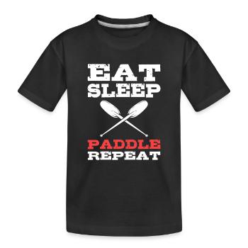 Kajak Kajakfahren Kanu Kanusport - Kinder Premium Bio T-Shirt - Schwarz - Vorne