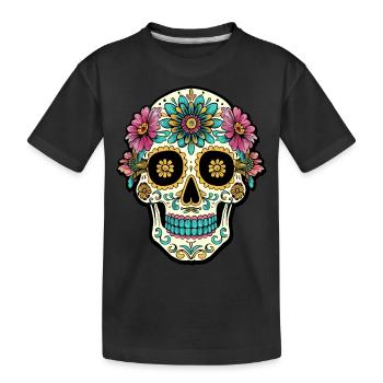 Le jour de la mort Crâne en sucre, Flippin Sweet Gear - T-shirt bio Premium Enfant - noir - Devant