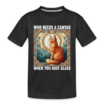 Stained Glass Artist Stained Glass Art - Kids' Premium Organic T-Shirt - black - Front