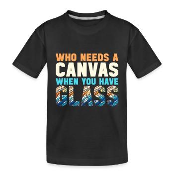 Stained Glass Artist Stained Glass Art - Kids' Premium Organic T-Shirt - black - Front