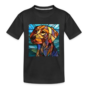 Stained Glass Artist Stained Glass Art - Kids' Premium Organic T-Shirt - black - Front
