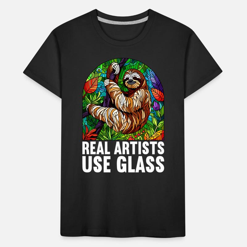 Buntglaskünstler Buntglaskunst Kinder Premium Bio T-Shirt