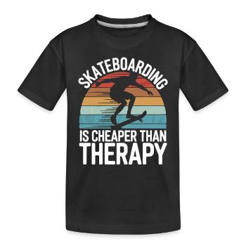 Skater Life: Downhill Longboarding Und Street - Kinder Premium Bio T-Shirt - Schwarz - Vorne