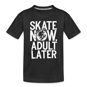 Skater Life: Downhill Longboarding Und Street - Kinder Premium Bio T-Shirt - Schwarz - Vorne