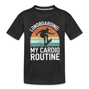 Skater Life: Downhill Longboarding Und Street - Kinder Premium Bio T-Shirt - Schwarz - Vorne