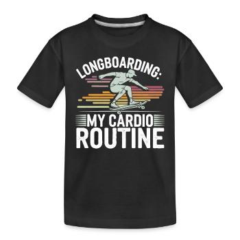 Skater Life: Downhill Longboarding Und Street - Kinder Premium Bio T-Shirt - Schwarz - Vorne