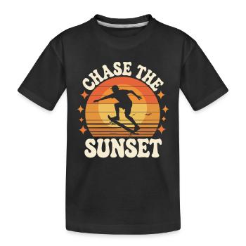 Skater Life: Downhill Longboarding Und Street - Kinder Premium Bio T-Shirt - Schwarz - Vorne