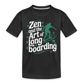 Skater Life: Downhill Longboarding Und Street - Kinder Premium Bio T-Shirt - Schwarz - Vorne