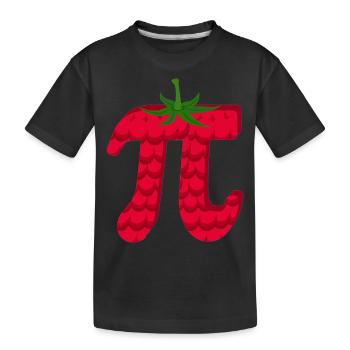 Framboise Drôle Pi Jour Tarte Math Lover Fruit - T-shirt bio Premium Enfant - noir - Devant